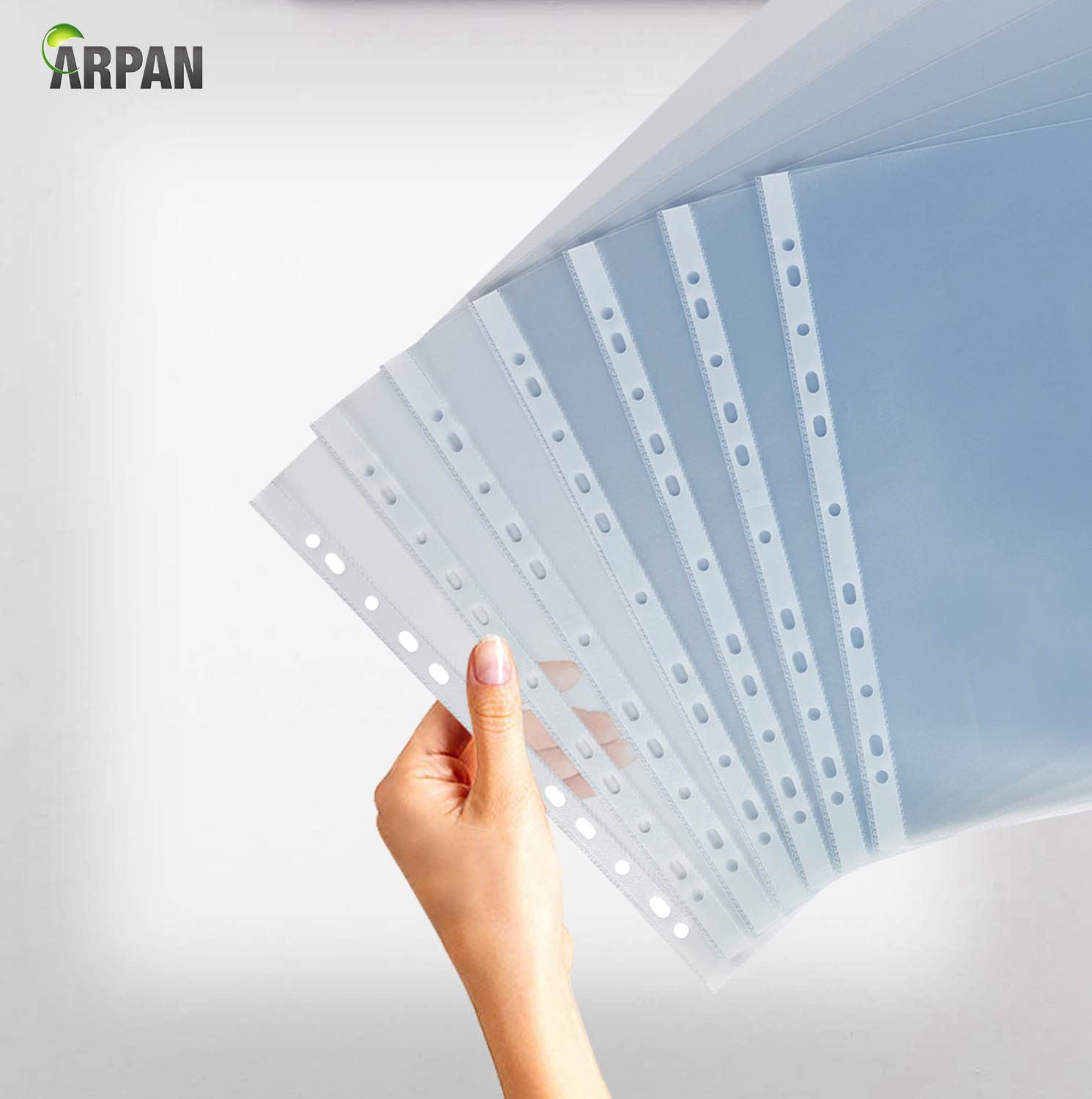 ARPAN Punch Pockets A3 Landscape 60 Micron Acid Free Plastic Poly Pockets Wallet Sleeves (Pack of 52) 4