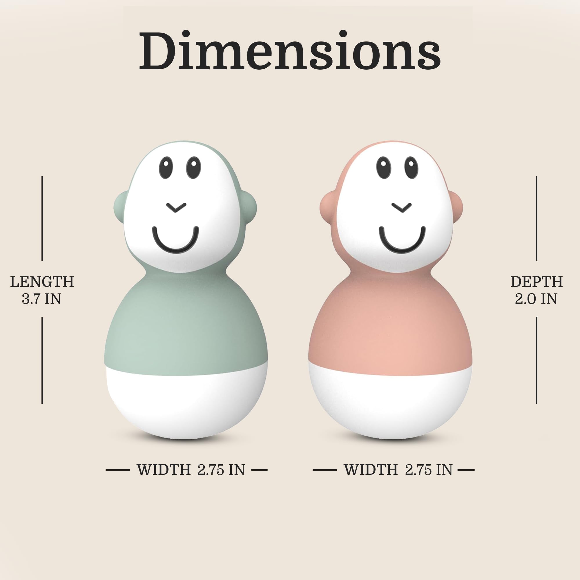 Matchstick Monkey Bathtime Wobblers - Antimicrobial Protection | Mint Green & Dusty Pink Set 6