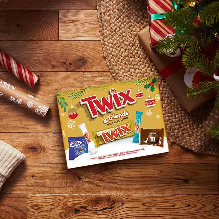Twix Christmas Milk Chocolate Selection Box 140g with M&Ms and Milky Way Magic Stars