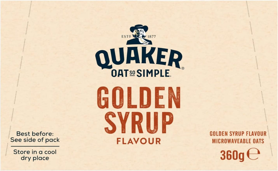 Quaker Oat So Simple Golden Syrup Porridge, 10 x 36g
