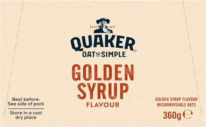 Quaker Oat So Simple Golden Syrup Porridge, 10 x 36g