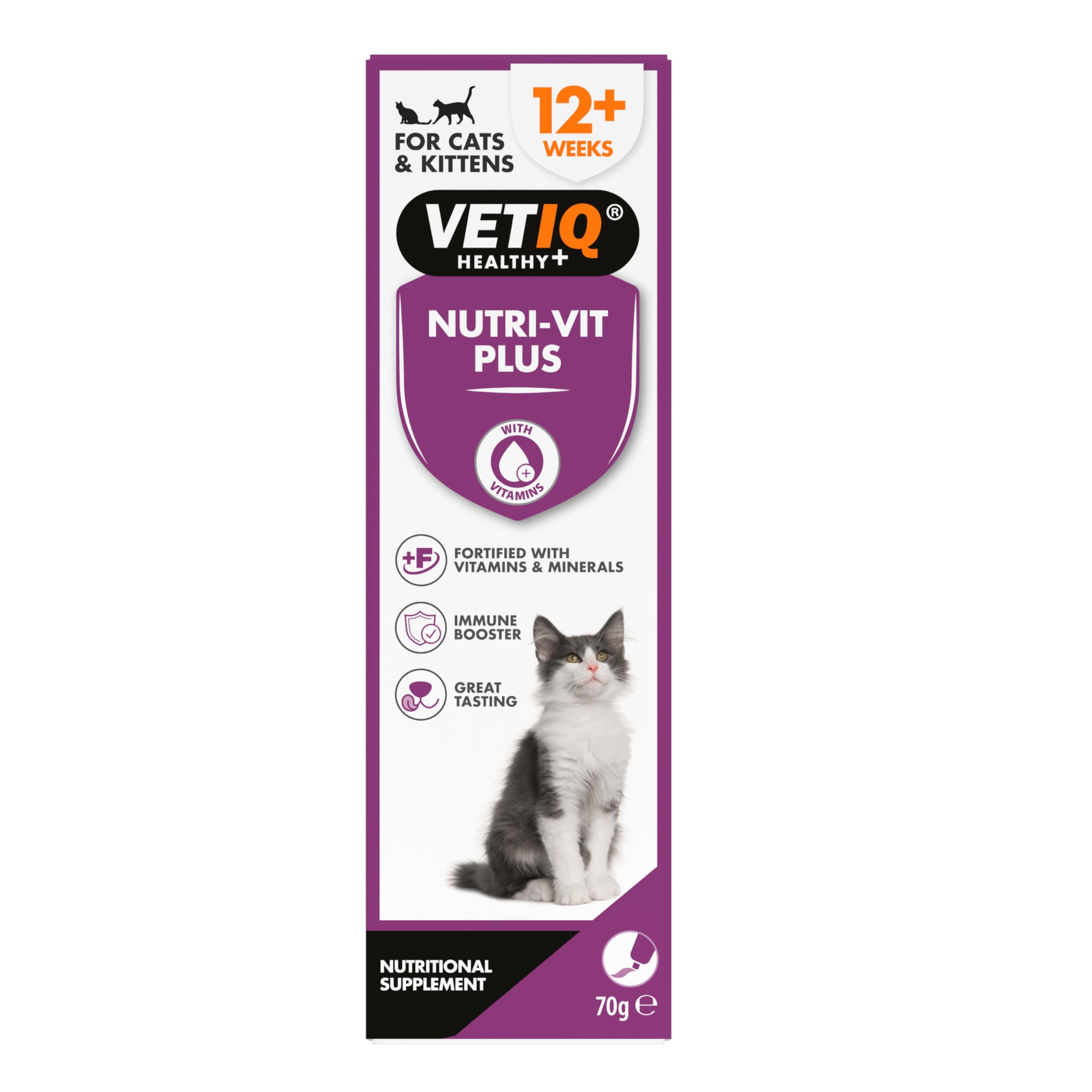 VETIQ Nutri-Vit Plus Cat Multivitamin Paste - High Calorie Energy & Appetite Stimulant | 70g