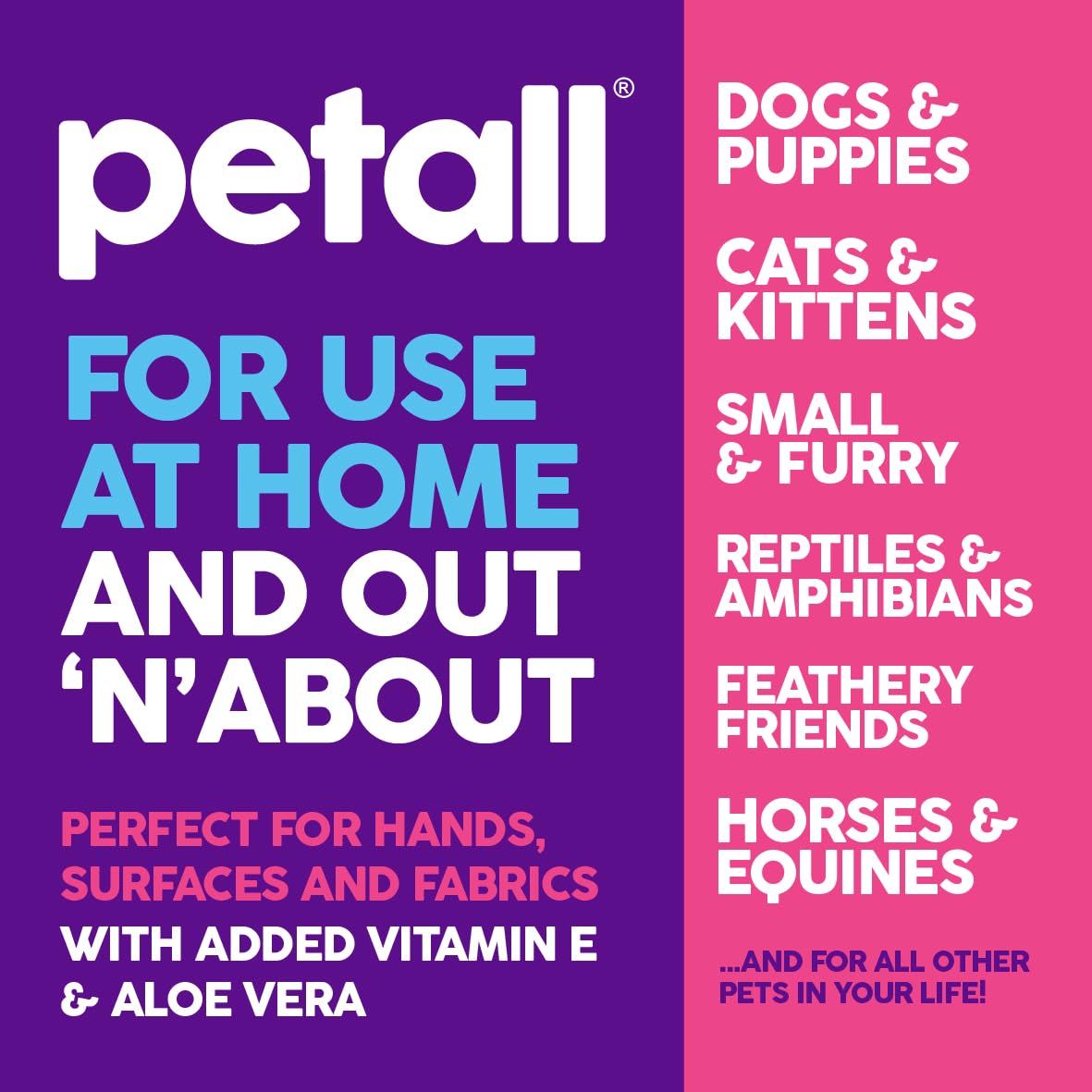 petall Extra Large Hypoallergenic Biodegradable Pet Wipes - 50 Count, 99% Water
