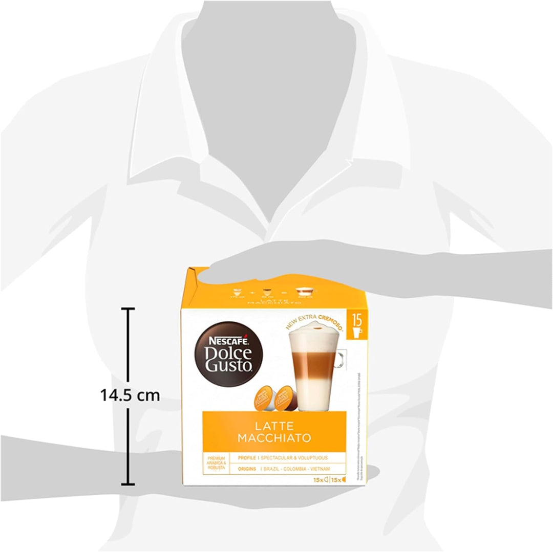 NESCAFÉ Dolce Gusto Latte Macchiato Coffee Pods (Pack of 3, 90 Capsules)