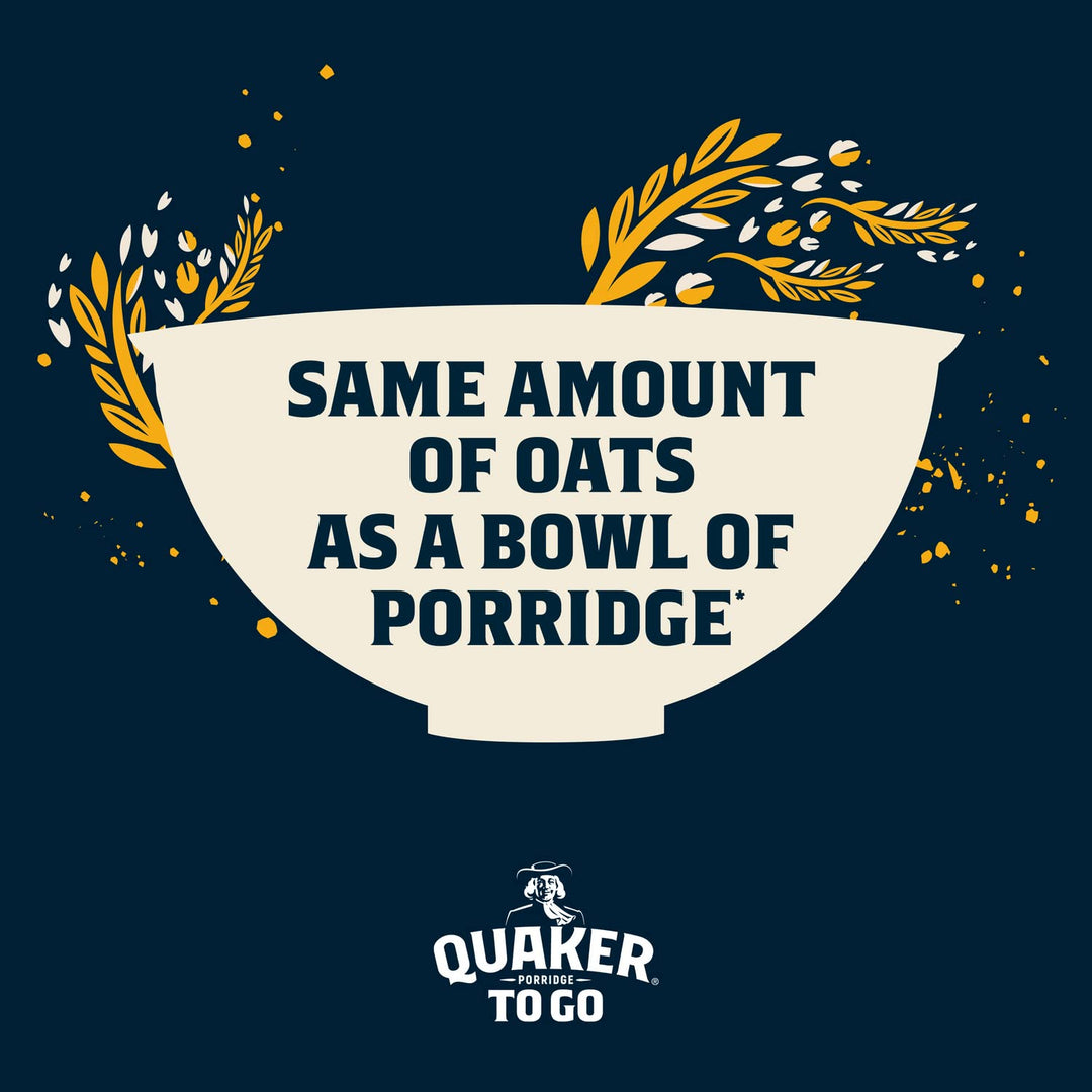 Quaker - Porridge To Go Breakfast Bar Golden Syrup 12 x 55 g