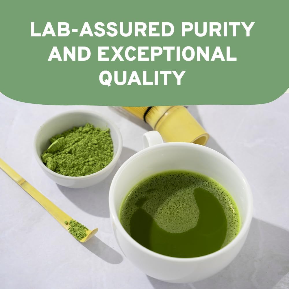 HANDPICK Japanisches Matcha-Grünteepulver (100 g) – kulinarische Qualität, gentechnikfrei, wiederverschließbare Verpackung 7