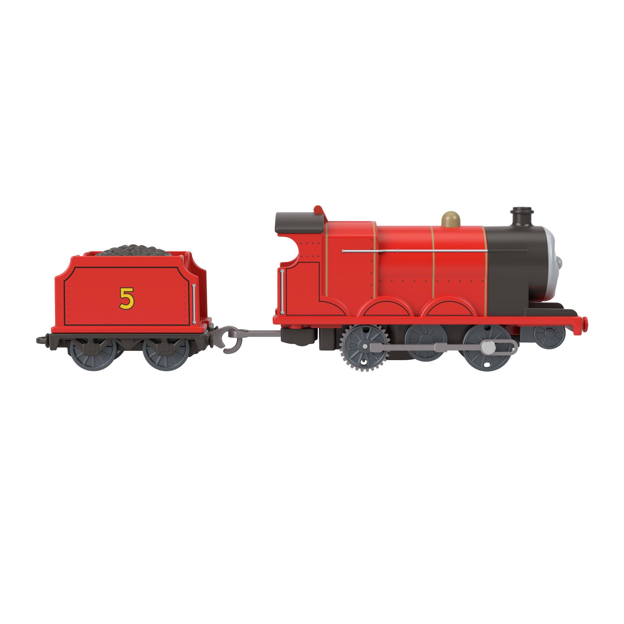 THOMAS & FRIENDS Motorized Toy Train - Classic James Engine with Cargo Car | Plastic | Ages 3+ 4