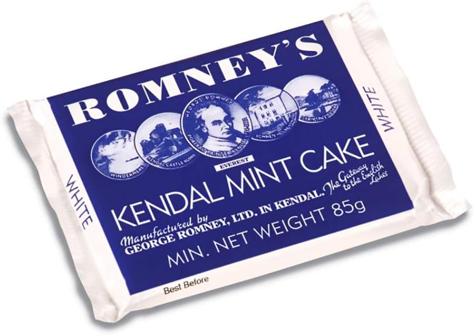 Romney's Kendal Mint Cake White 85g - Hand-Stirred Traditional Energy Toffee