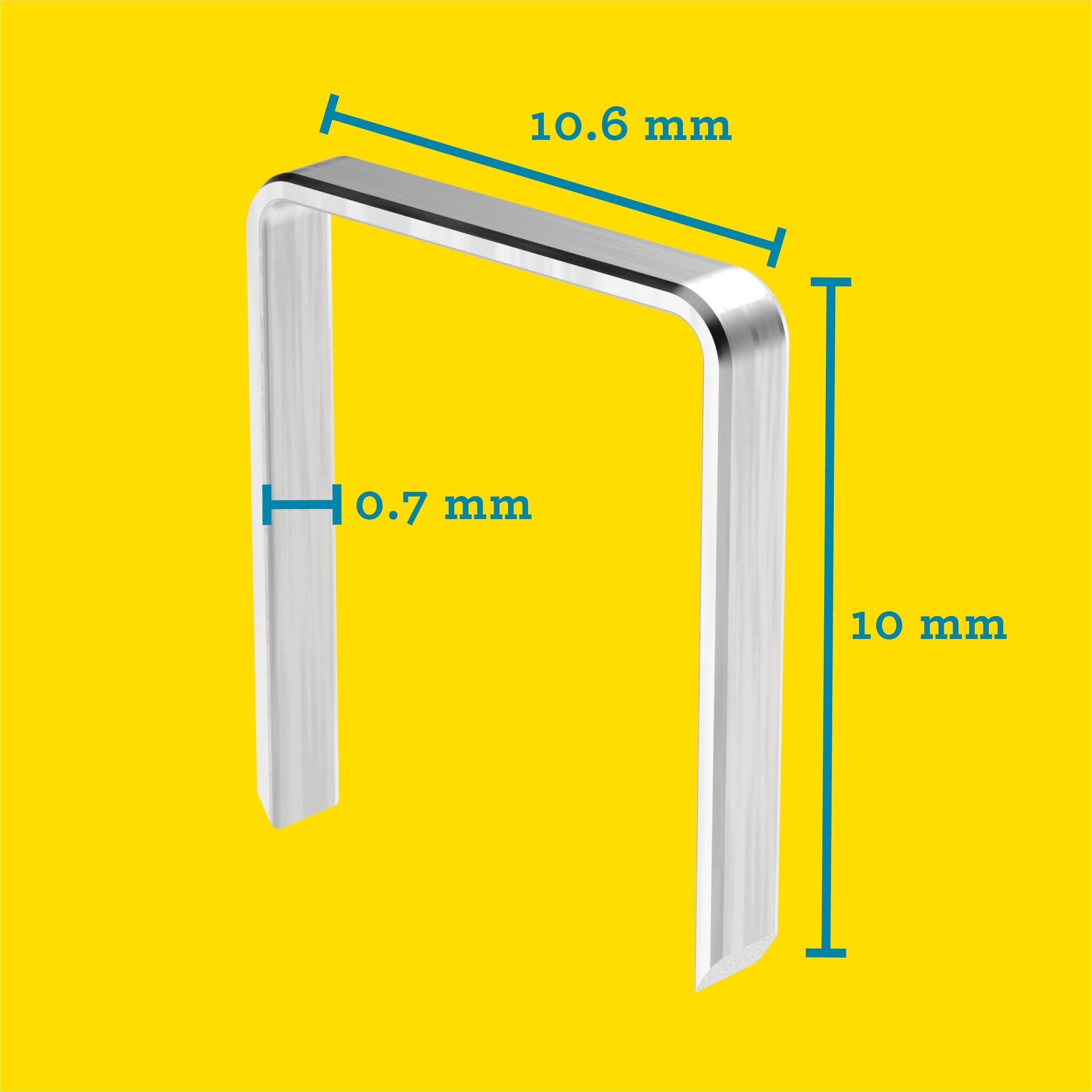 Rapid High-Performance Staples for Textiles, Finewire No. 13, Leg Length 6mm, Staple Gun Staples, Galvanised Steel, 5000 Pieces, Boxed (11830700)