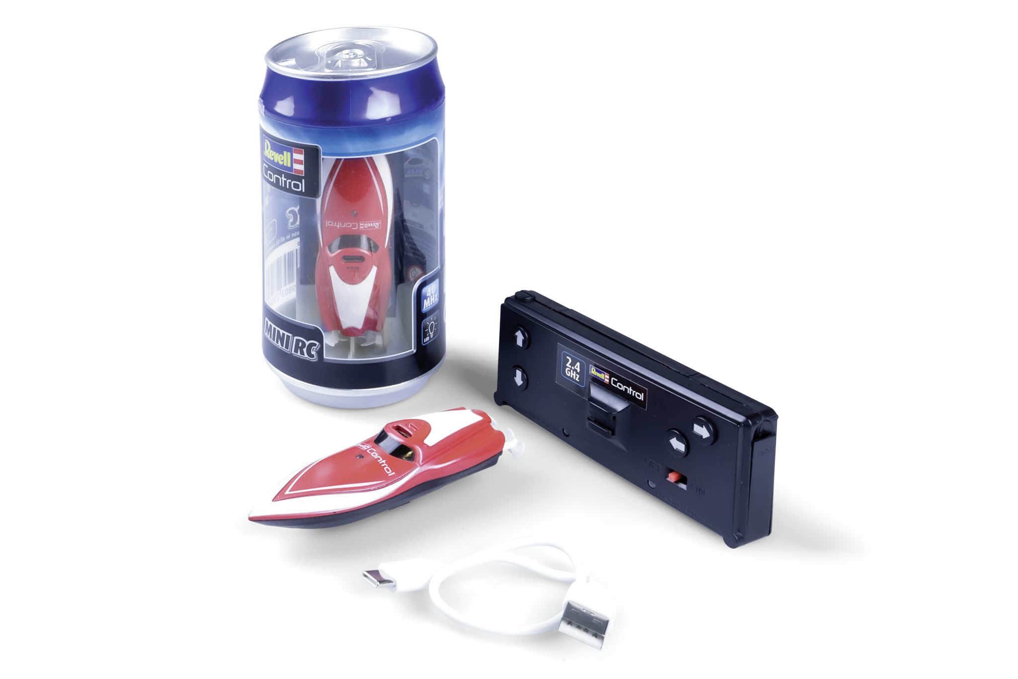Revell Control 23569 Mini RC Speedboat - 2.4 GHz Remote Control, Capsize-Proof Design, Ages 8+