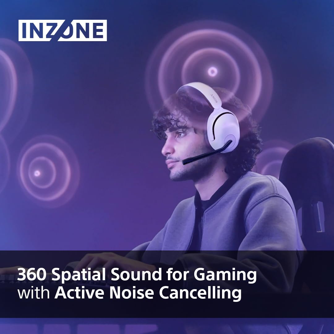 Sony INZONE H5 Wireless Gaming Headset - PC/PS5, 360 Spatial Sound for Gami