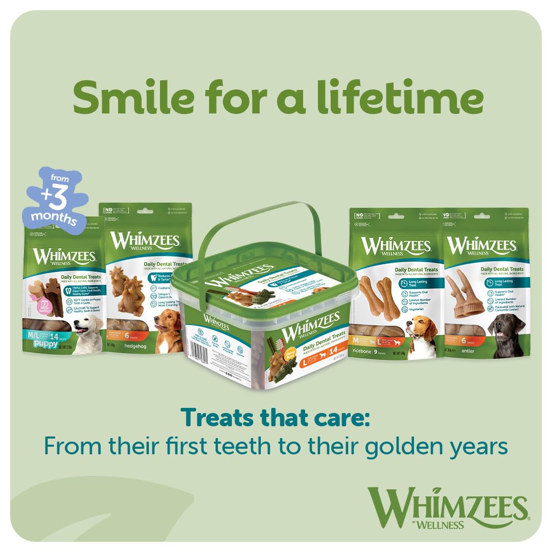 WHIMZEES Rice Bone Dental Sticks for Medium/Large Dogs, Potato Flavor, 20 Count 7