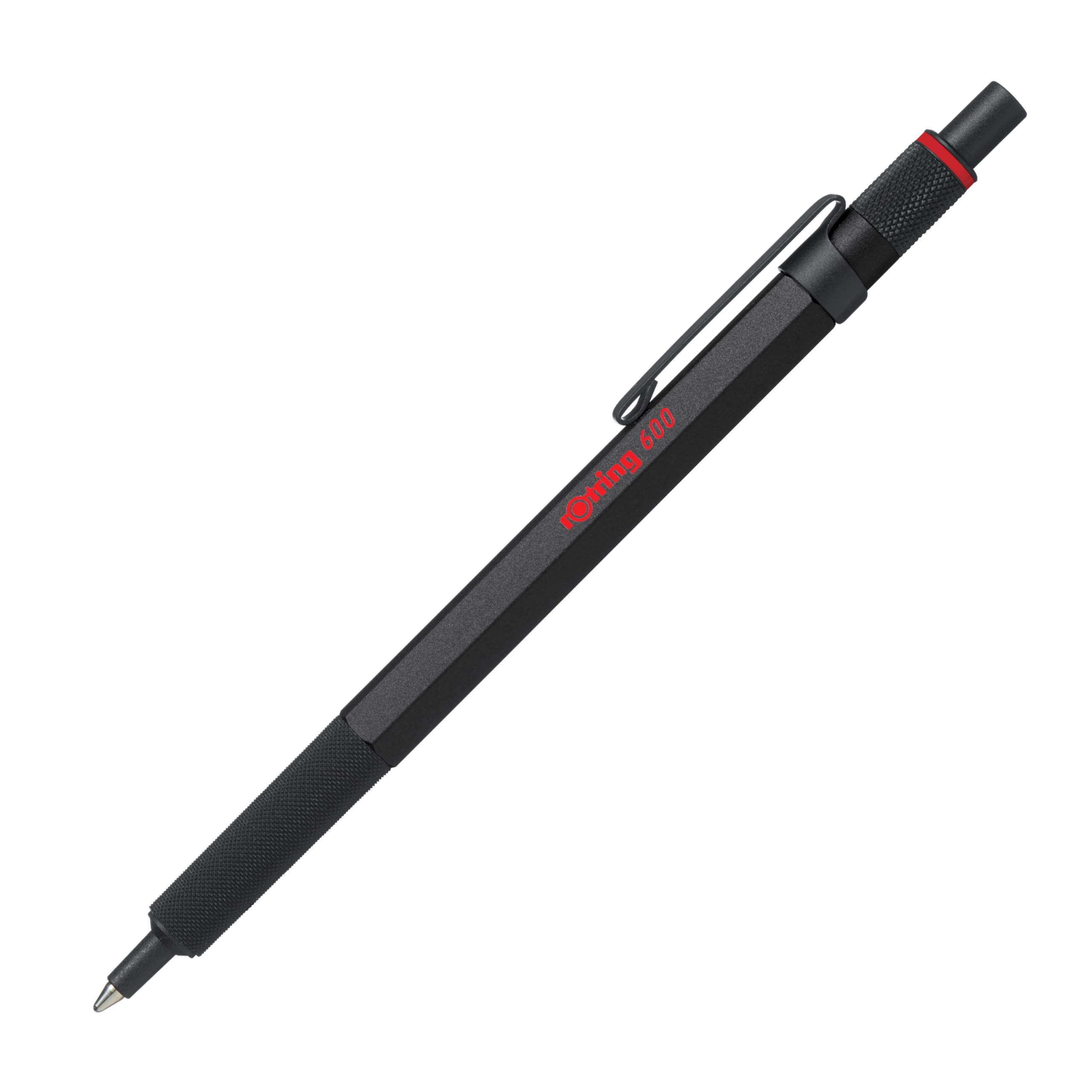 rOtring 600 Ballpoint Pen - Medium Point | Black Ink | Full Metal Body | Knurled Grip 1