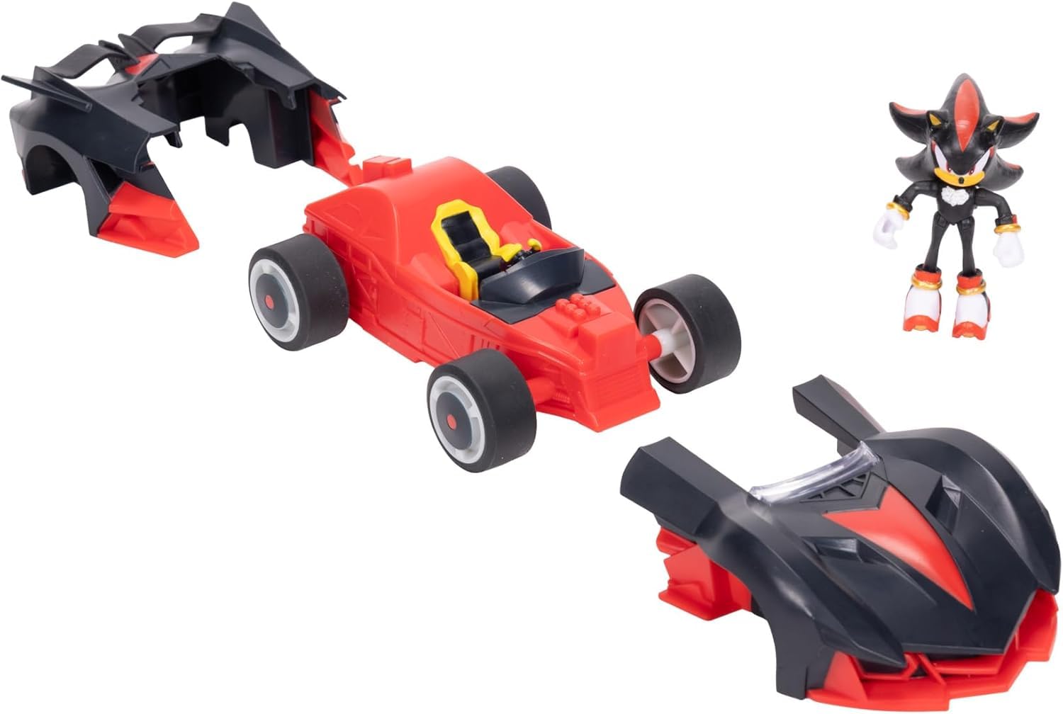 Sonic The Hedgehog Shadow & Dark Reaper Rev-It Racer - Includes Mini Shadow Figurine | No Batteries Required | Ages 3+ 2