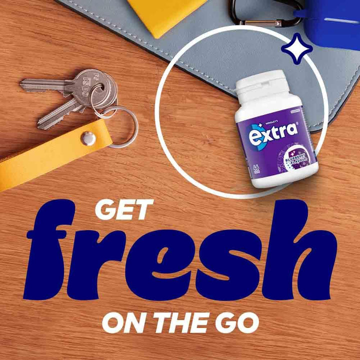 Extra - Blueberry Sugarfree Chewing Gum Bottle (46 Pieces)