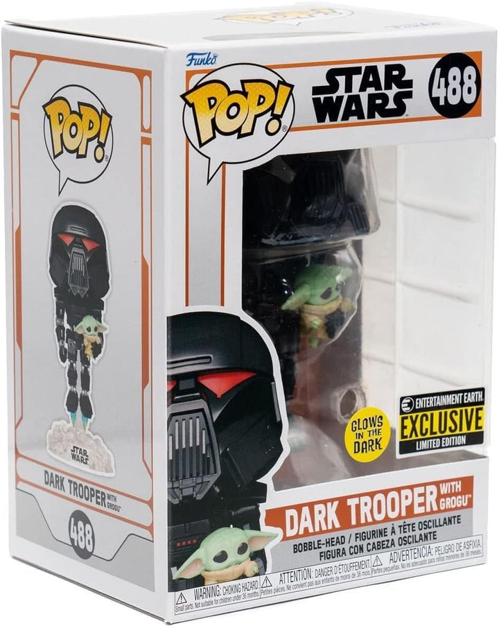 Star Wars Dark Trooper With Grogu Exclusive Funko 58286 Pop! Vinyl #488