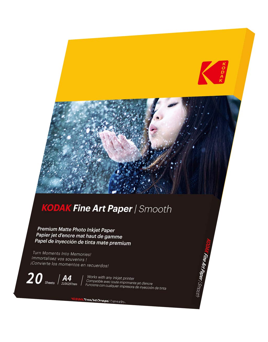 KODAK Fine Art Matte Photo Paper - 20 Sheets A4, 340g/m² Inkjet Compatible
