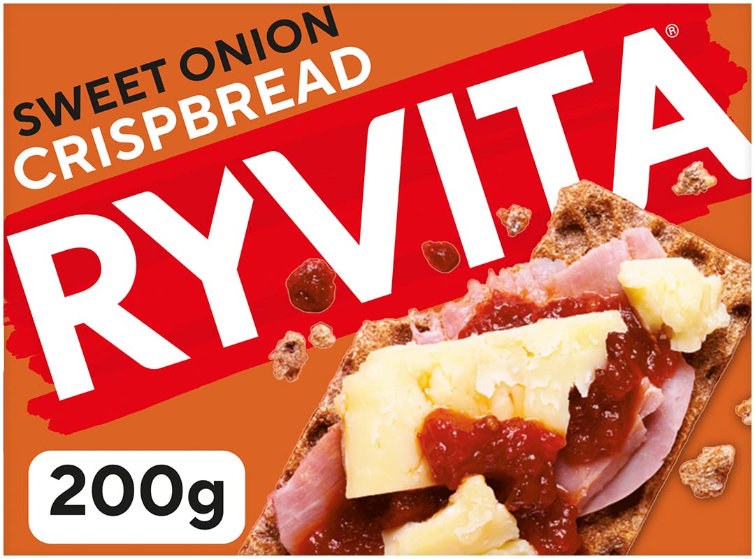 Ryvita Sweet Onion Crispbread - 8 Pack of 200g | High Fibre | Made in the UK 2