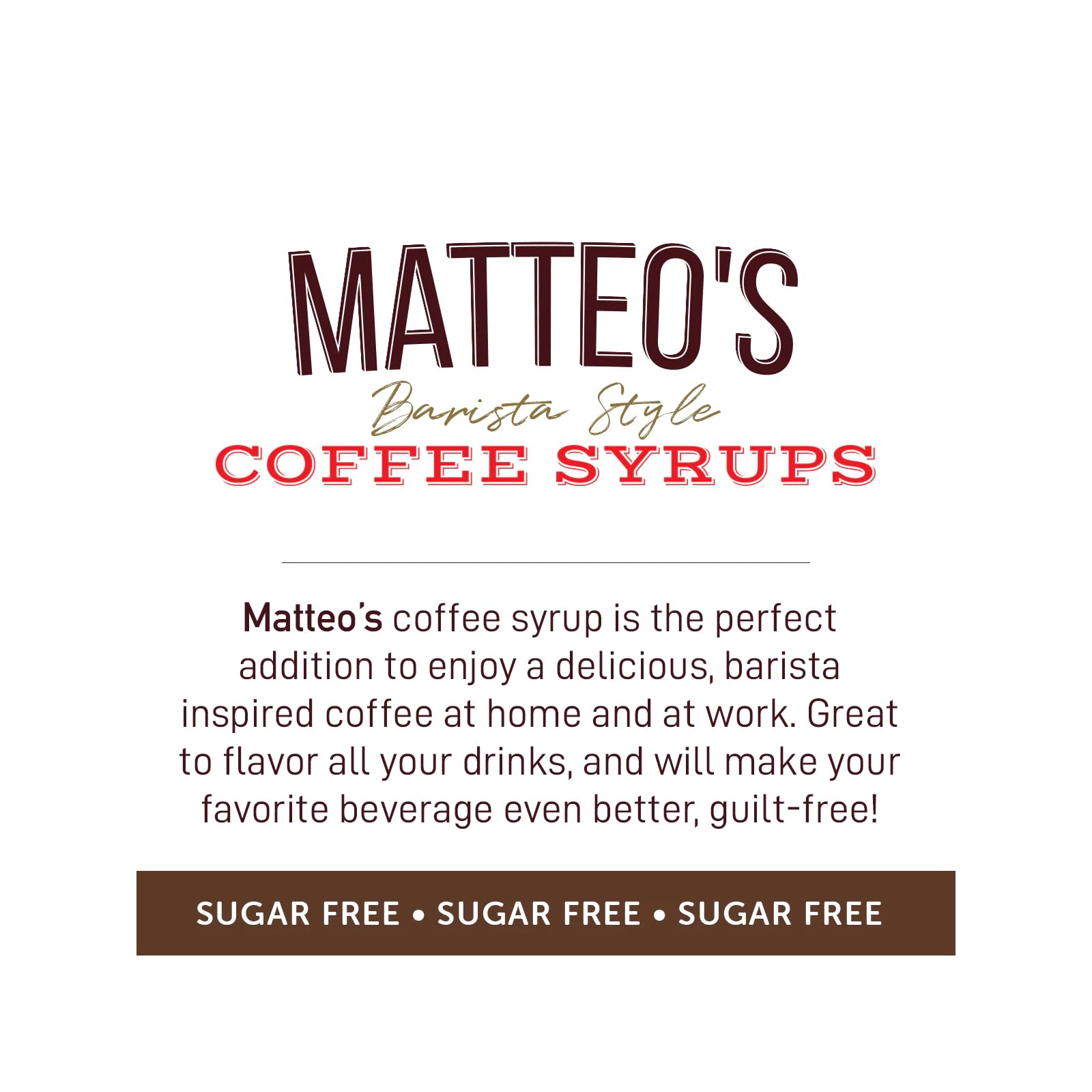 Matteo's Sugar Free Coffee Flavoring Syrup, Hazelnut, 0 Calorie, Keto Friendly, 25.4 Oz 3