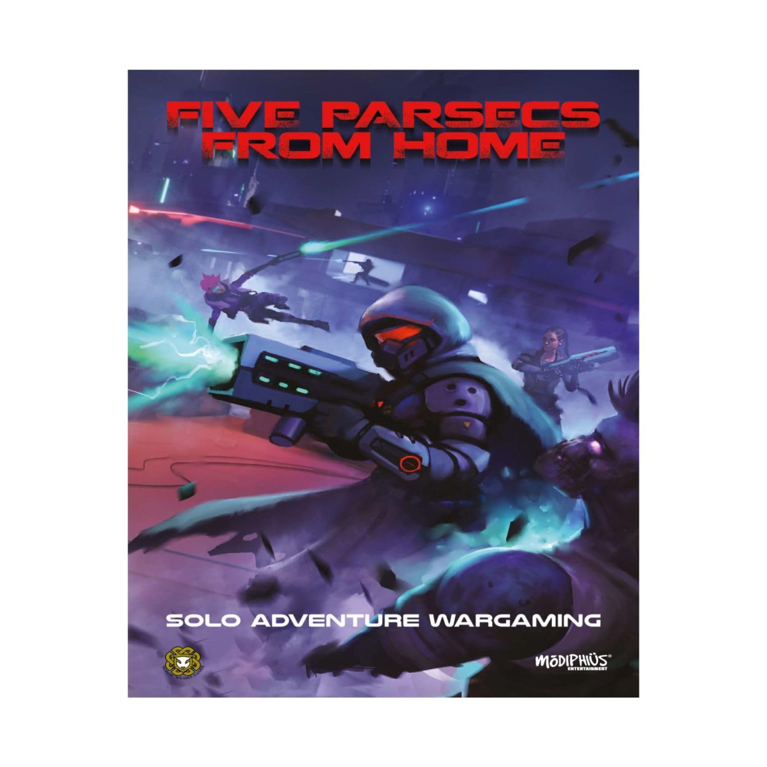 Modiphius – Fünf Parsecs von zu Hause entfernt, Solo-Abenteuer-Kriegsspiel