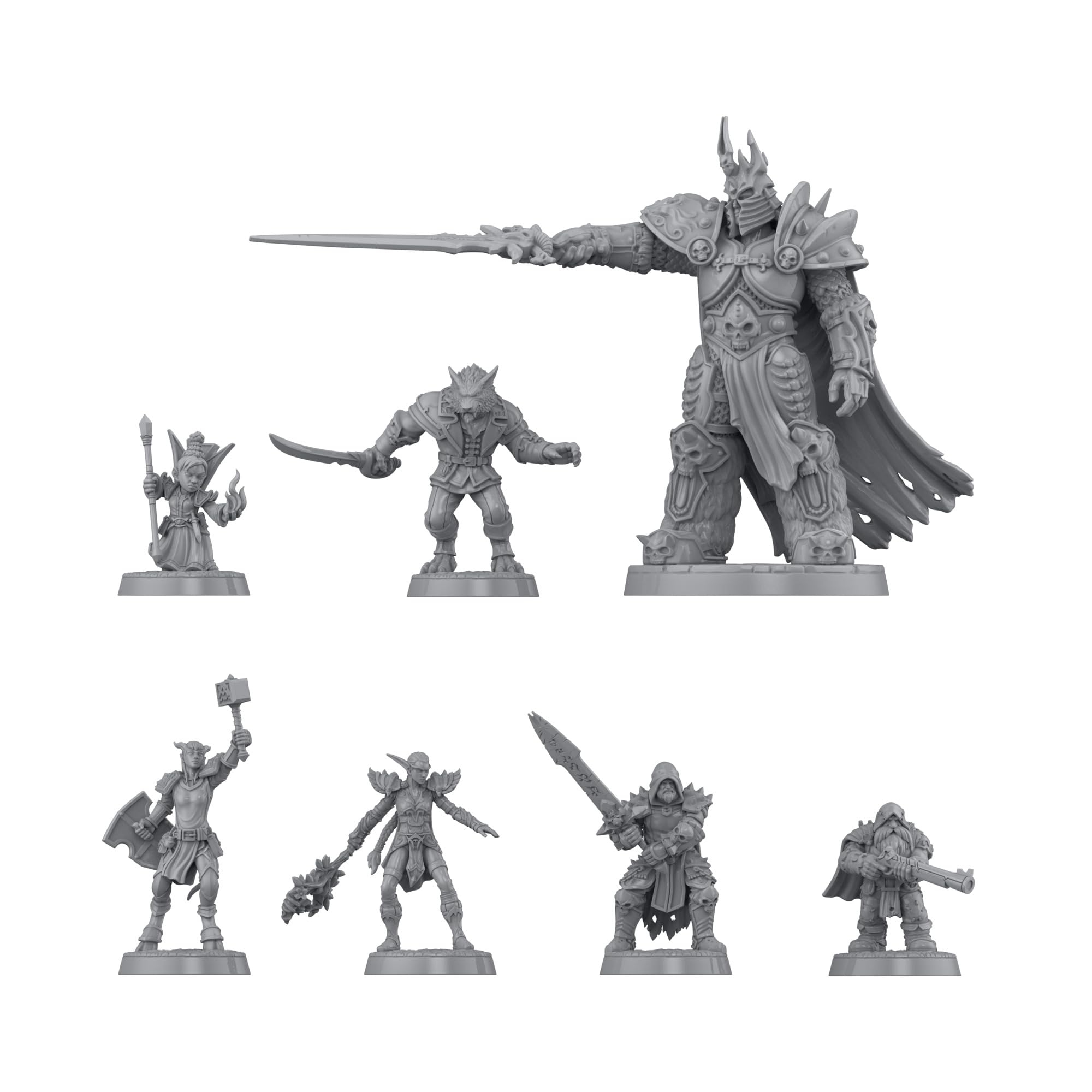 Hasbro Gaming Dungeons & Dragons x World of Warcraft Official Miniatures Set 2 - 7 Figures, 2.8 cm Scale 4