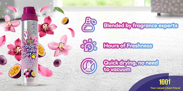 1001 Carpet Fresh Pet - Thai Orchid & Passionfruit - 300ml