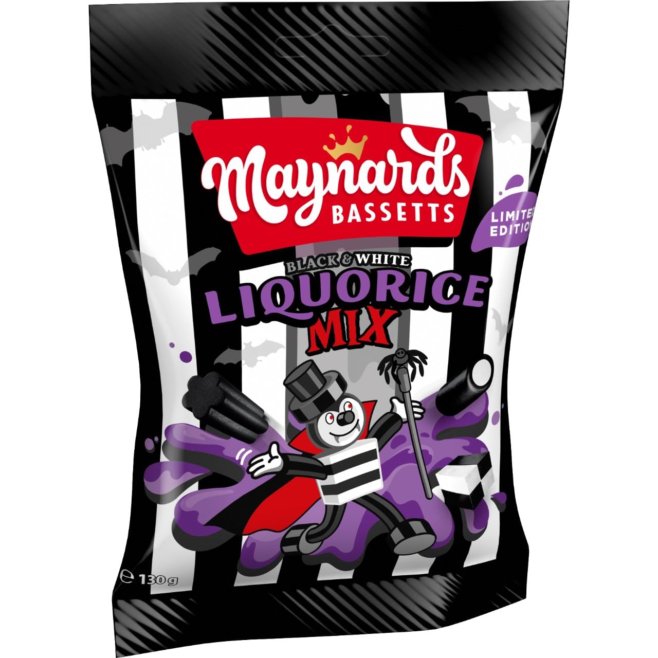 Maynards Bassetts Black & White Liquorice Mix - 10 Pack Halloween Treat Assortment 3