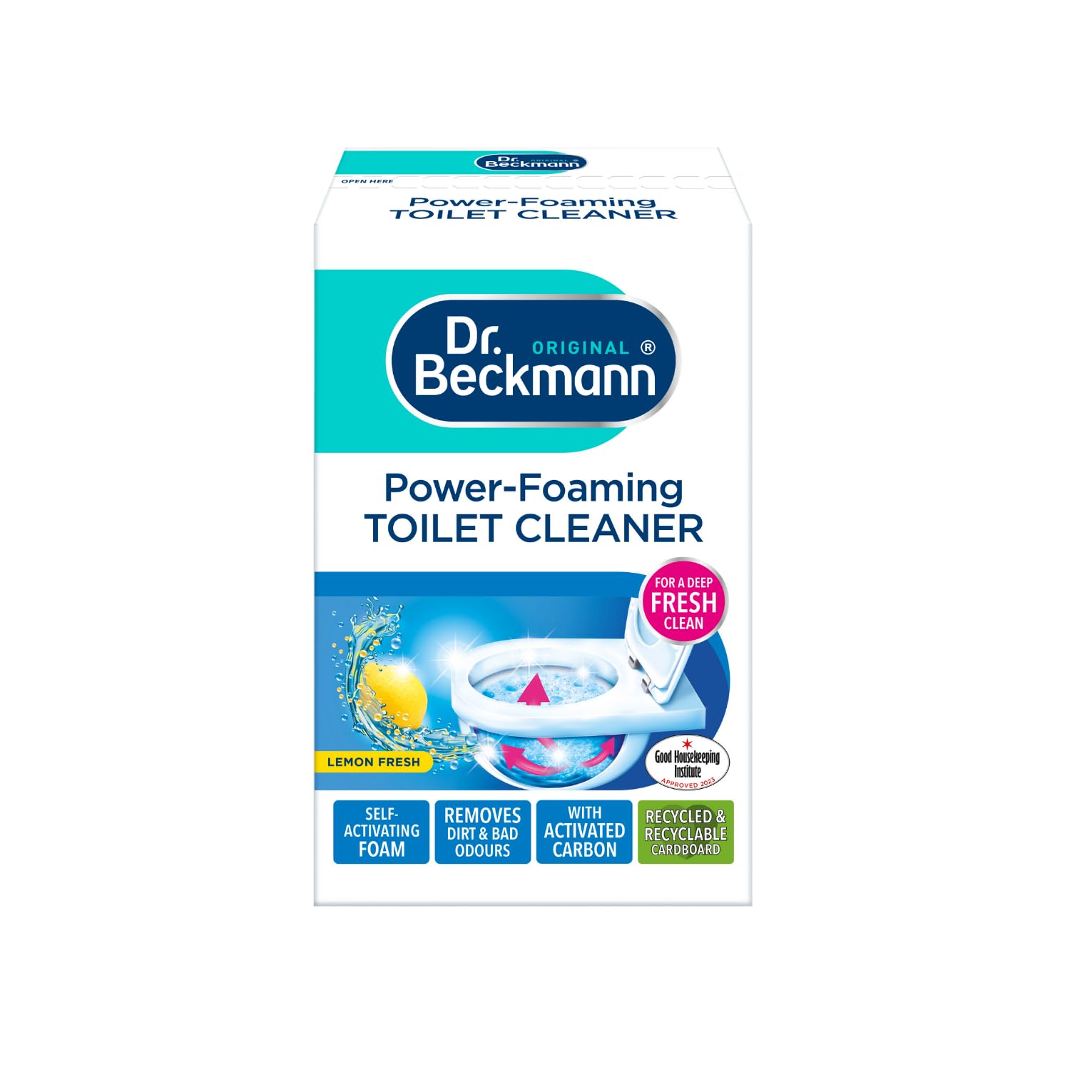 Dr. Beckmann Power-Foaming Toilet Cleaner - Activated Carbon Formula | Prevents Limescale | 300g 1