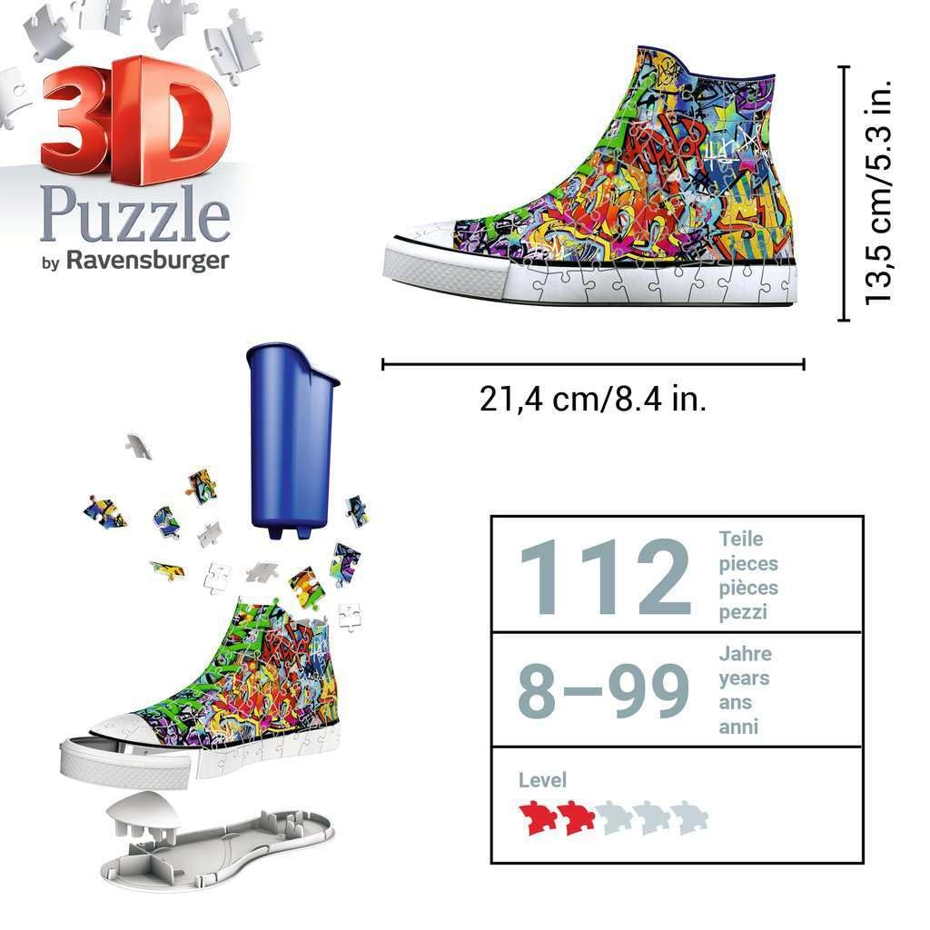Ravensburger Graffiti Trainer 3D Jigsaw Puzzle - 108 Pieces for Kids 8 Years Up 10