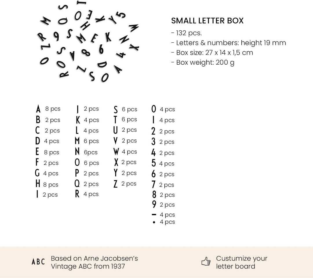 Design Letters - Numbers & Letters Set for Pegboard | Scandinavian Home Decor Icons