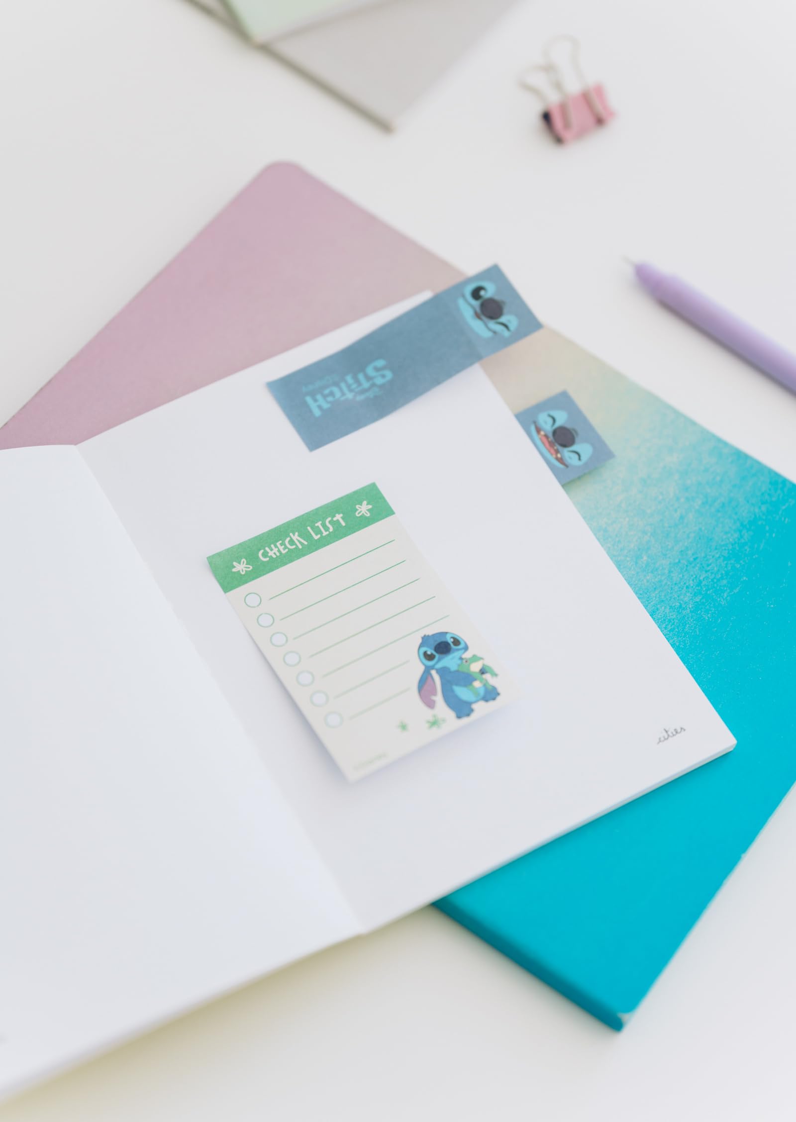 Grupo Erik Disney Stitch Sticky Notes Set - 6 Notepads in Varied Sizes | Blue 5