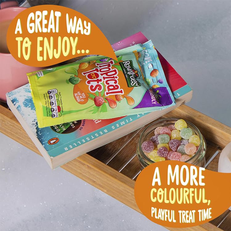 Rowntree's Tropical Tots Vegan Friendly Sweets Sharing Bag 140g 5