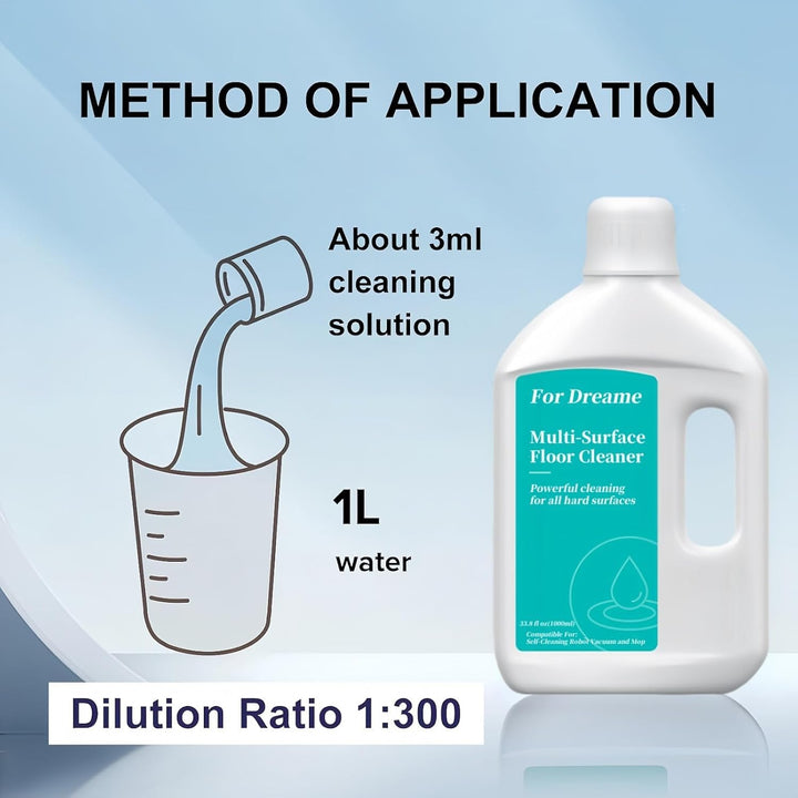 Dreame Cleaning Solution for Robot Vacuum L10s Ultra, L10s Ultra Gen 2, L10 Prime, L40 Ultra, X40 Ultra Complete, X50 Ultra