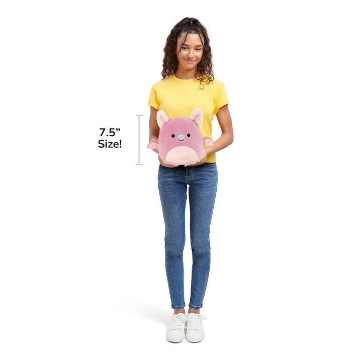 Squishmallows Jakob the Pink Fruit Bat - 7.5 Inch Plush Toy for Kids 3 Years and Up