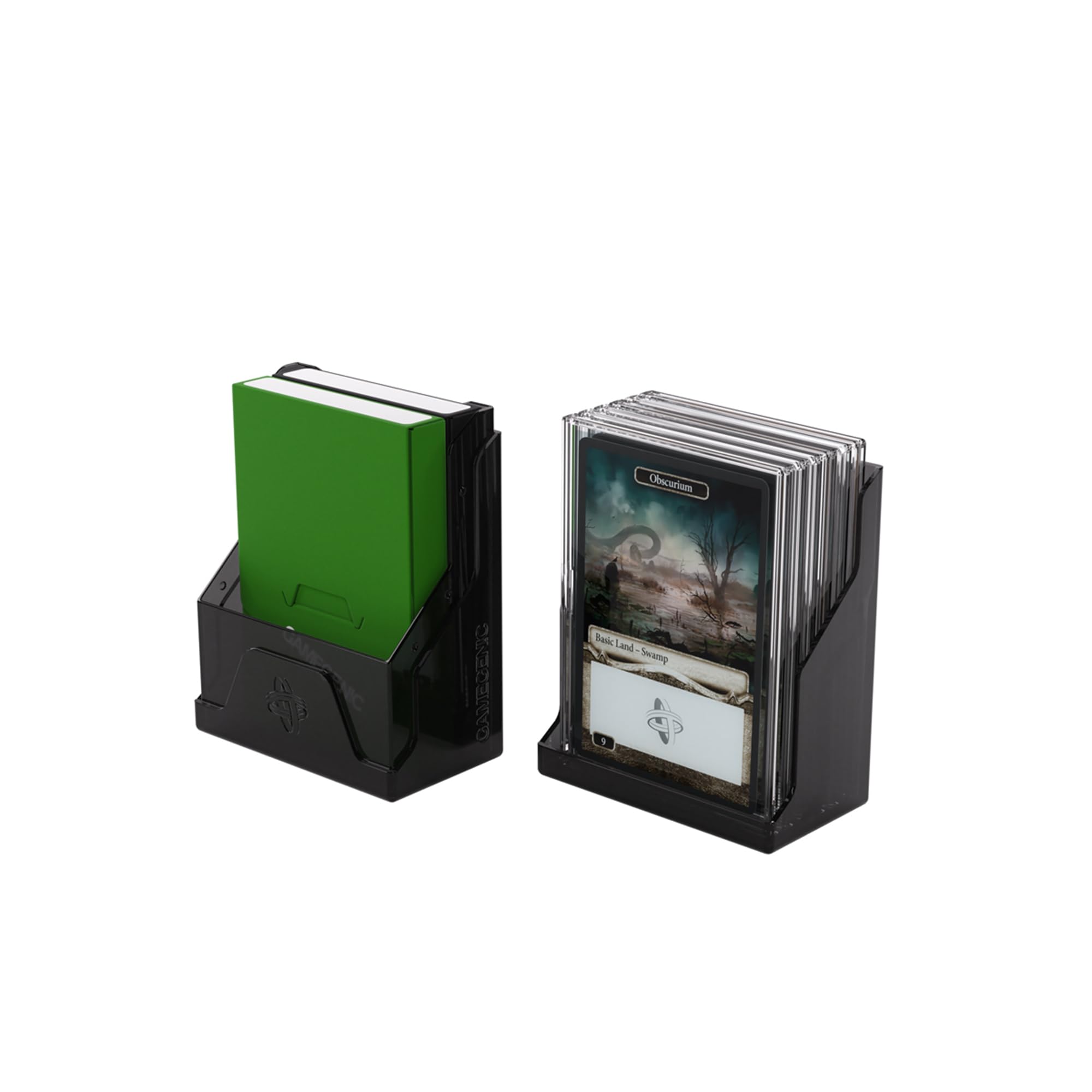 Gamegenic Bastion 50+ XL Deck Box - Black | Holds 50+ Double-Sleeved Cards | Compact Plastic Storage 6