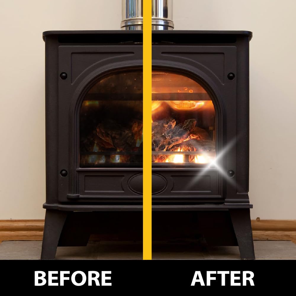 Emberzz Stove Glass Cleaner - Dissolves Soot, Grease & Tar | 500 ml Trigger Spray 5