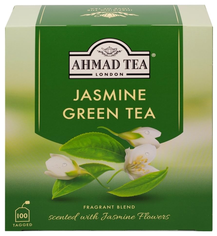 Ahmad Tea Jasmine Green Tea - Aromatic Floral Blend | 100 Teabags | Promotes Relaxation 1