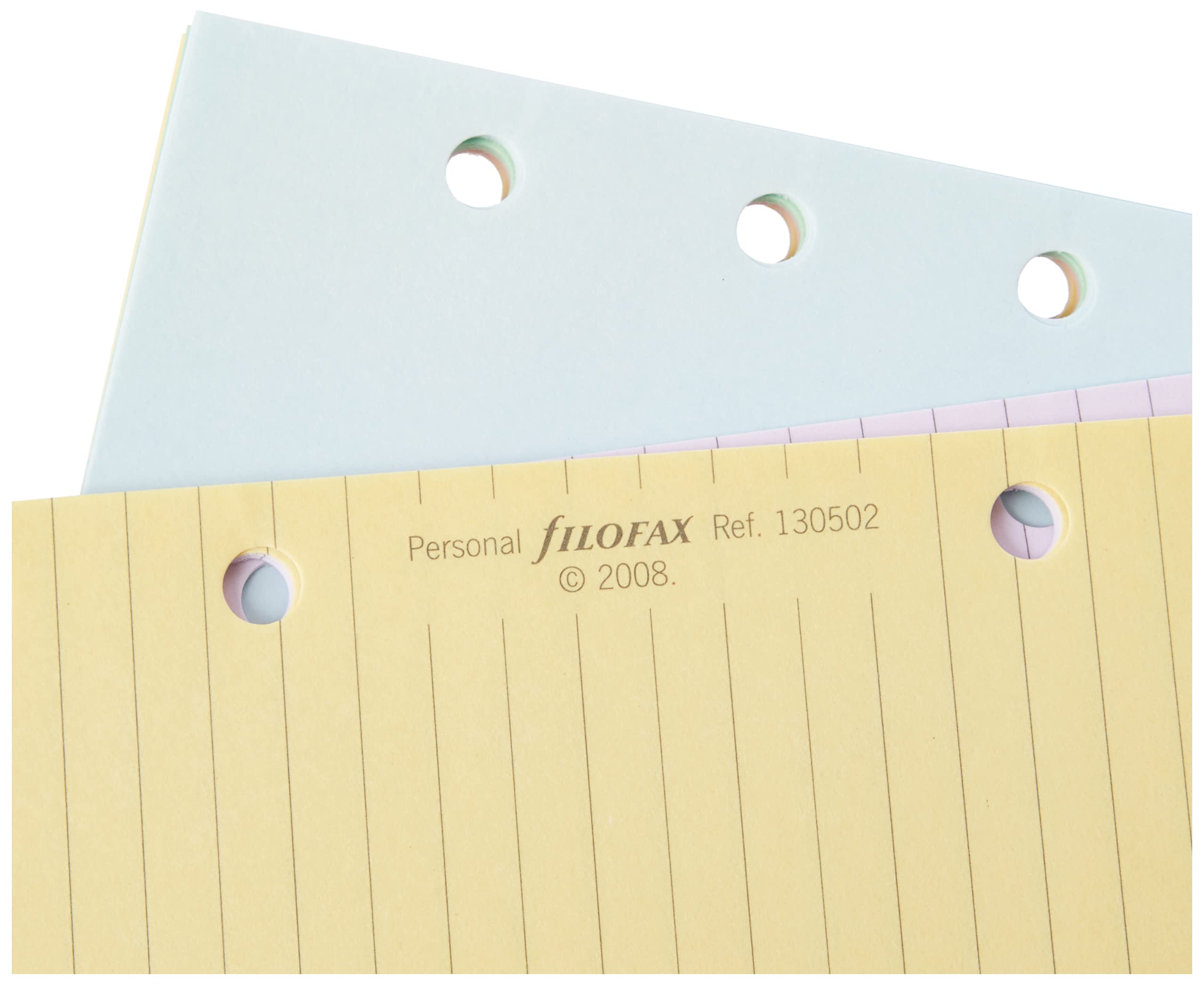 Filofax Personal Assorted Coloured Notepaper Plain and Ruled Value Pack