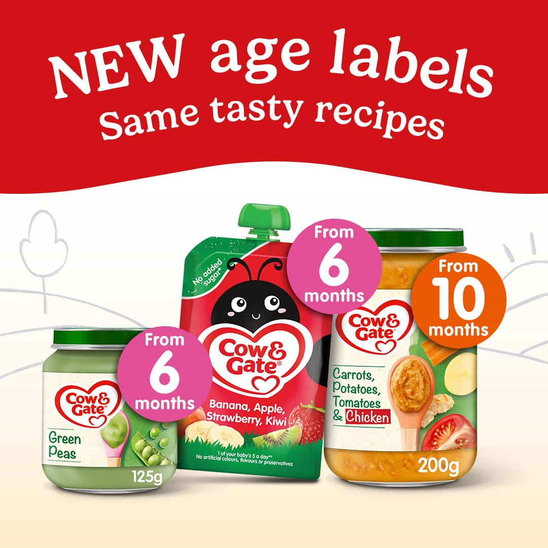 Cow & Gate Apple Mango Orange & Carrot Baby Food Pouch - 6+ Months, 6x100g 2