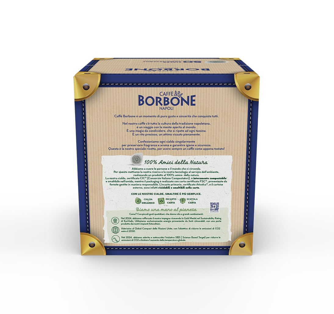 Caffè Borbone Black Coffee Blend - 50 Compostable ESE Pods (dm 44) 4