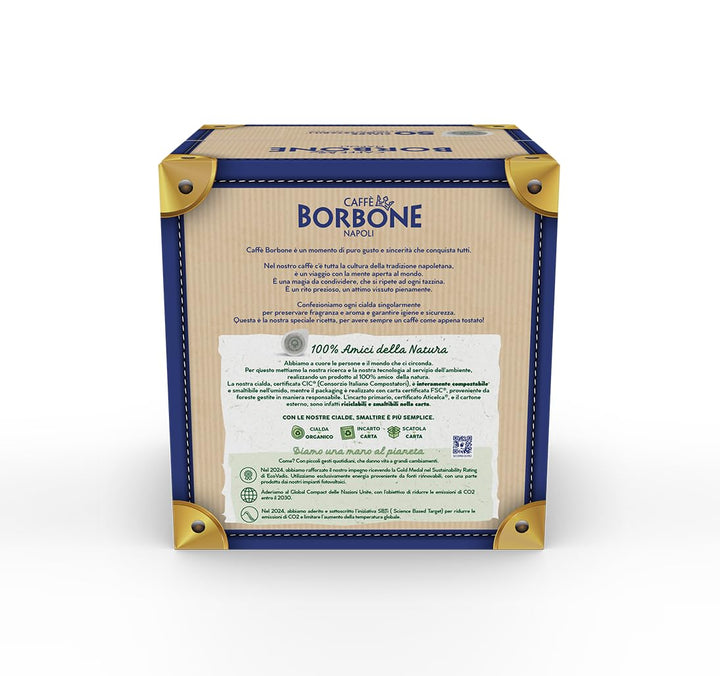 Caffè Borbone Decaffeinated Coffee Blend - 50 ESE Compatible Pods (44 mm)