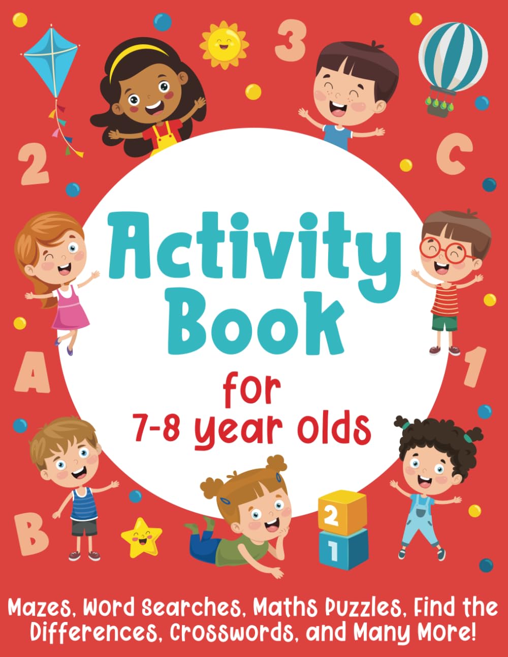 Smart Little Owl Activity Book for 7-8 Year Olds: Mazes, Word Searches, Maths Puzzles | Paperback