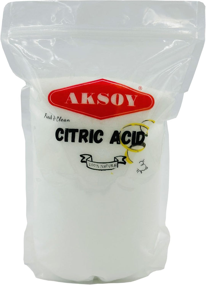 AKSOY - Citric Acid Food Grade 1000g | Non-GMO, for Bath Bombs, Sour Drinks, Cleaning & Canning