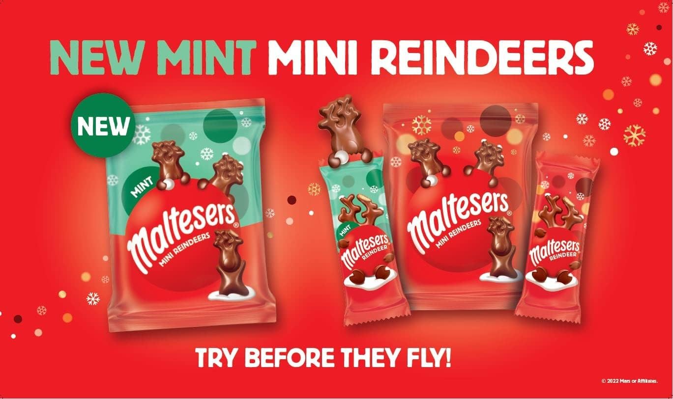 Maltesers - Milk Chocolate Reindeer Christmas Gift Box, 32 Pack Festive Stocking Filler 5
