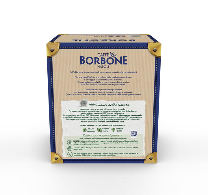 Caffè Borbone Gold Blend Compostable Coffee Pods - 100 Pack, ESE 44mm
