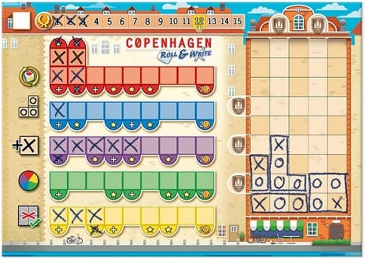 Copenhagen 10463 Roll & Write - Strategic Building Game for Ages 8+