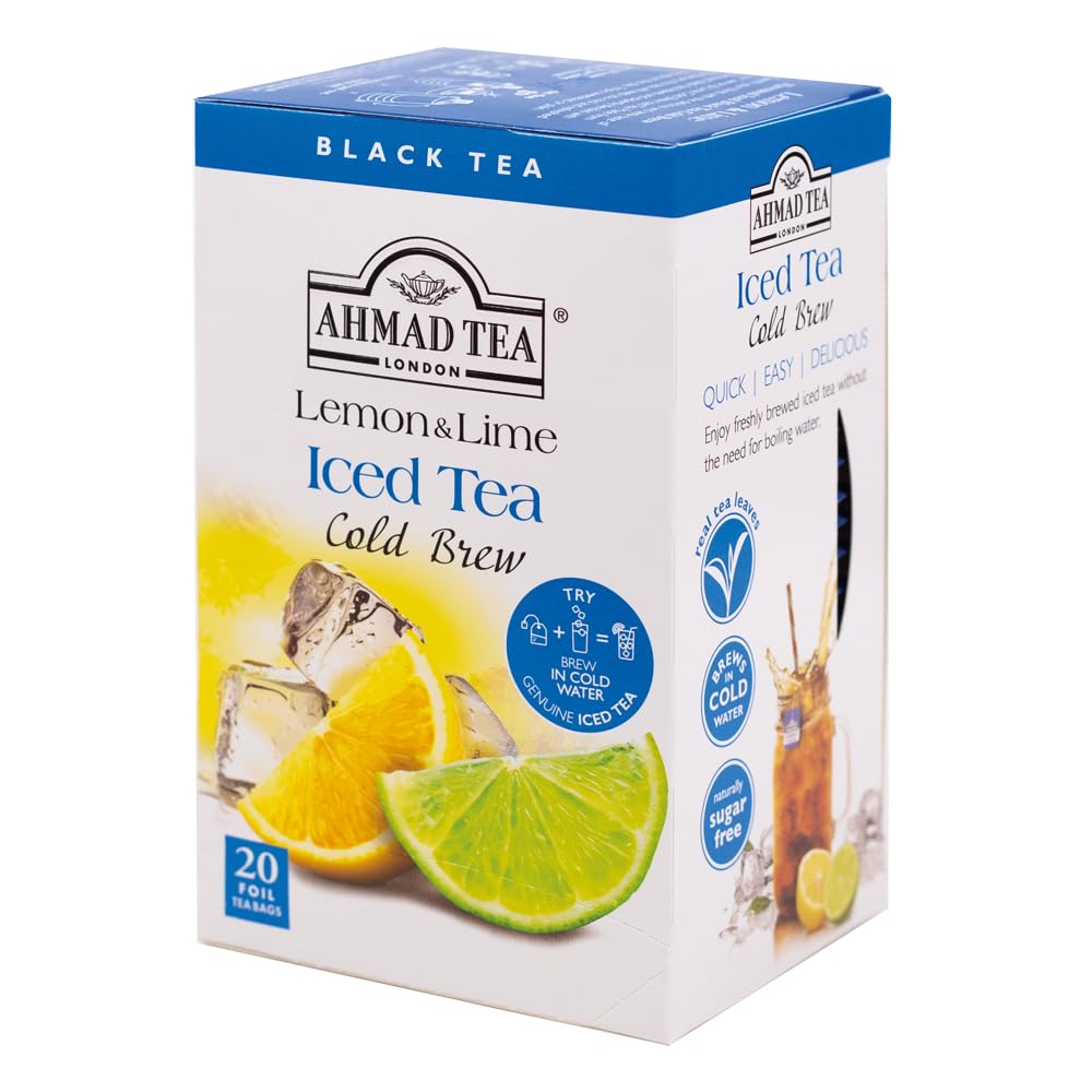 Ahmad Tea Lemon & Lime Cold Brew Black Tea - 20 Teabag Sachets 4