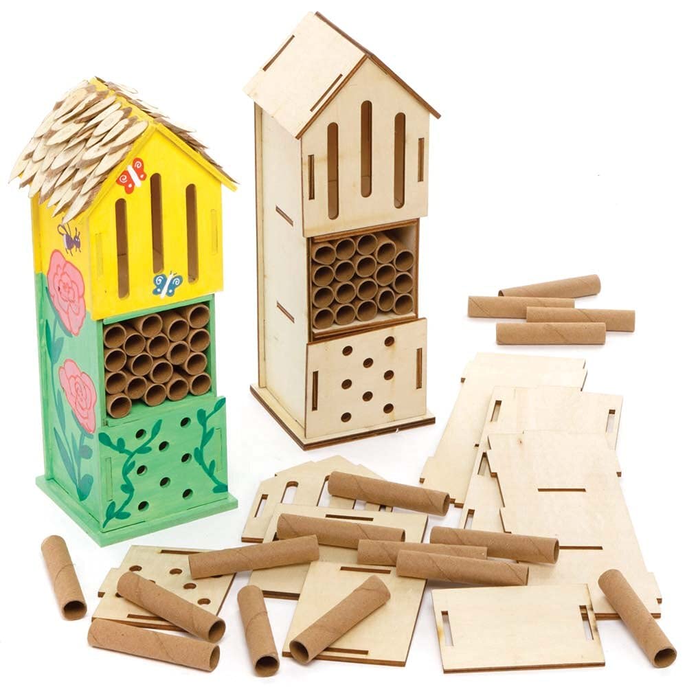 Baker Ross FE508 Wooden Bug Hotel Kits - Pack of 2 | 3mm Plywood | Ages 3+ 1