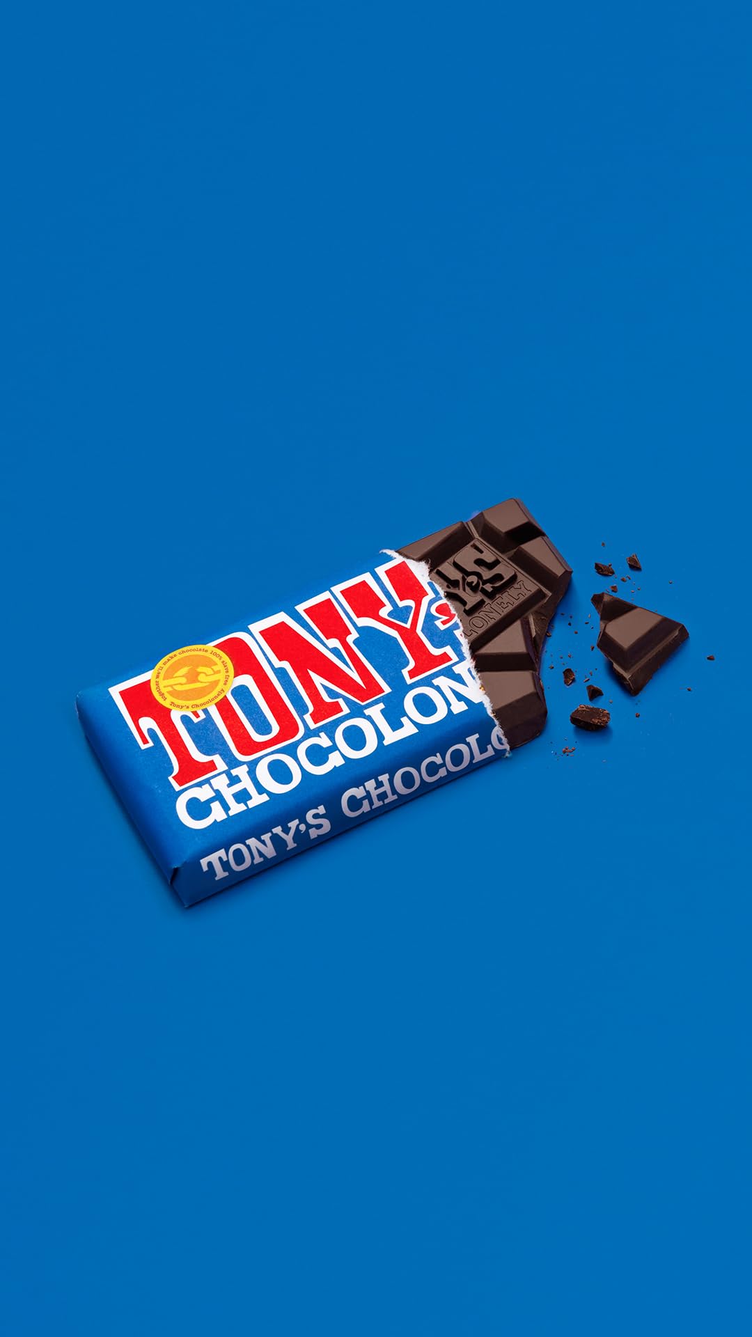 Tony's Chocolonely Dark Chocolate Bar 70% Belgian Fairtrade - 180g, Vegan, Gift