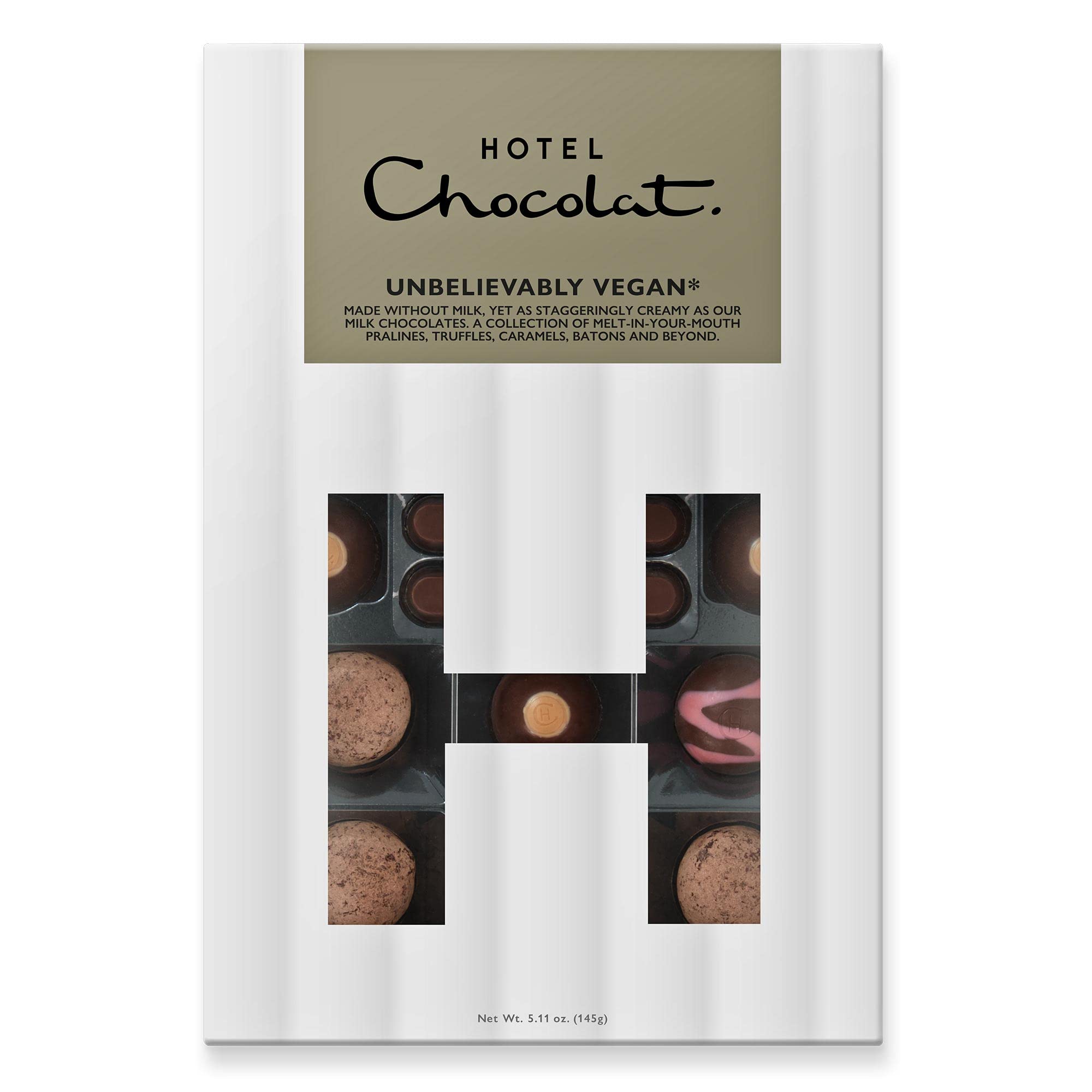 Hotel Chocolat Unglaublich Vegan H-Box - 14 vegane Pralinen, 145g